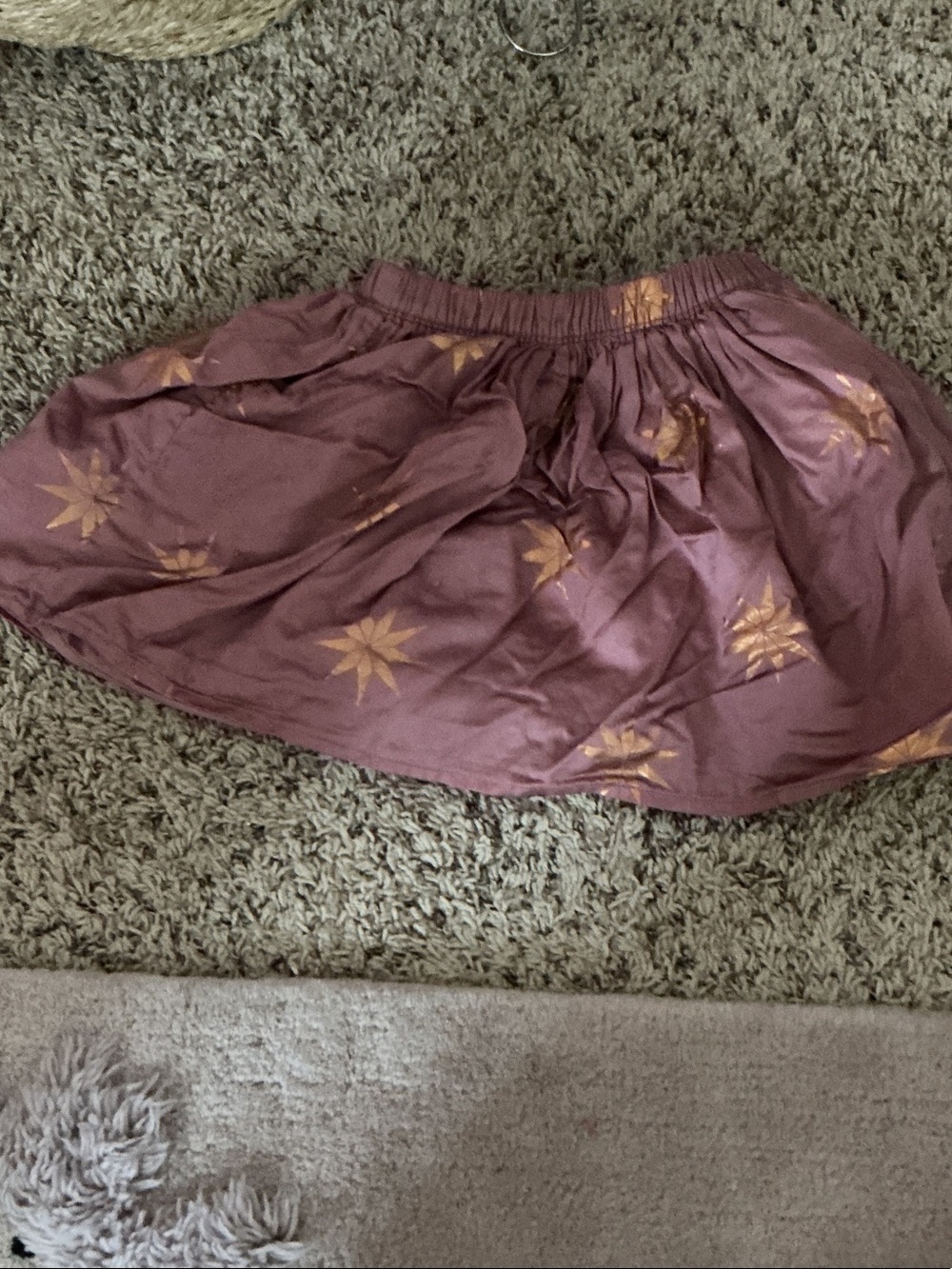 Tea Collection Mauve Skirt with Gold Star Foil Print